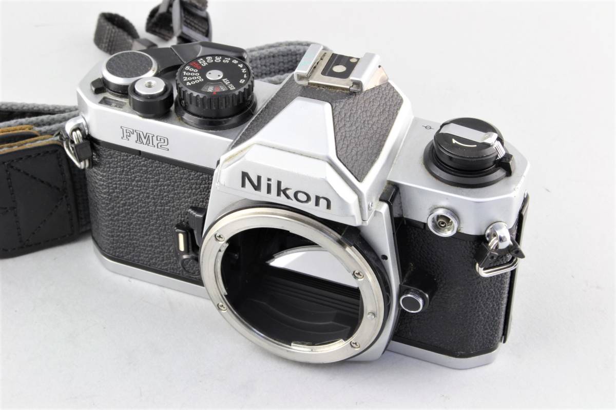 カメラ ◇動作品◇Nikon FM2 ブラック 初期型 露出計OK おまけ電池付