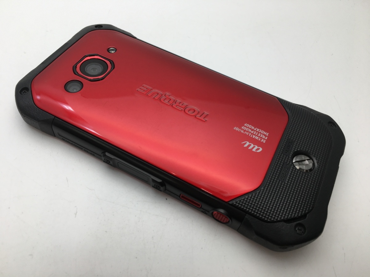 【格安，大人気】 ◆【RUUN8700】【SIMフリー】【良品】au KYOCERA TORQUE G03 KYV41 レッド SIMロック解除済 最強タフネスandroidスマホ 楽天モバイル可能
