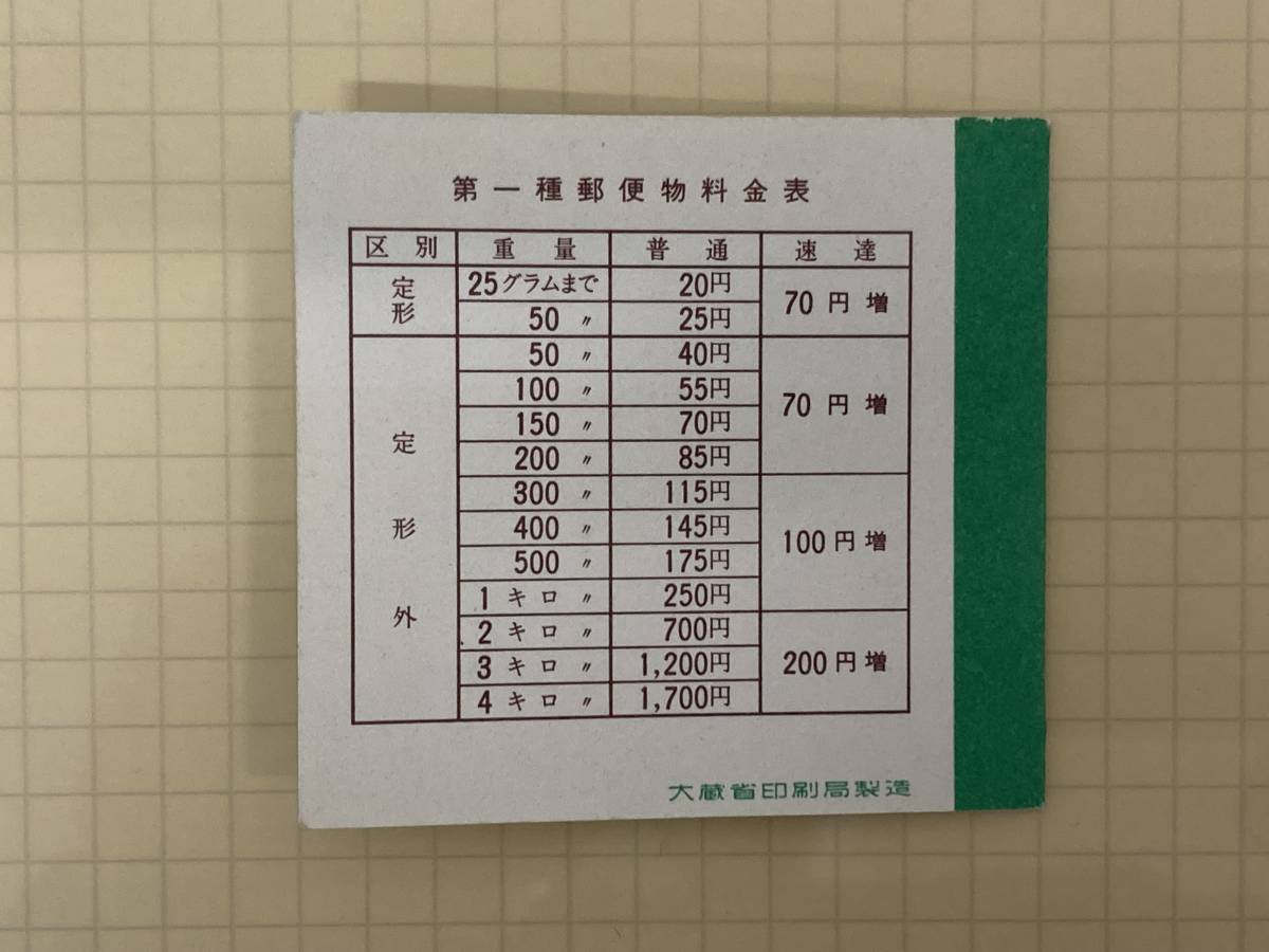 希少 レア 日本切手 記念切手 ◇①郵便切手帳 小型シート 松 20円切手4 