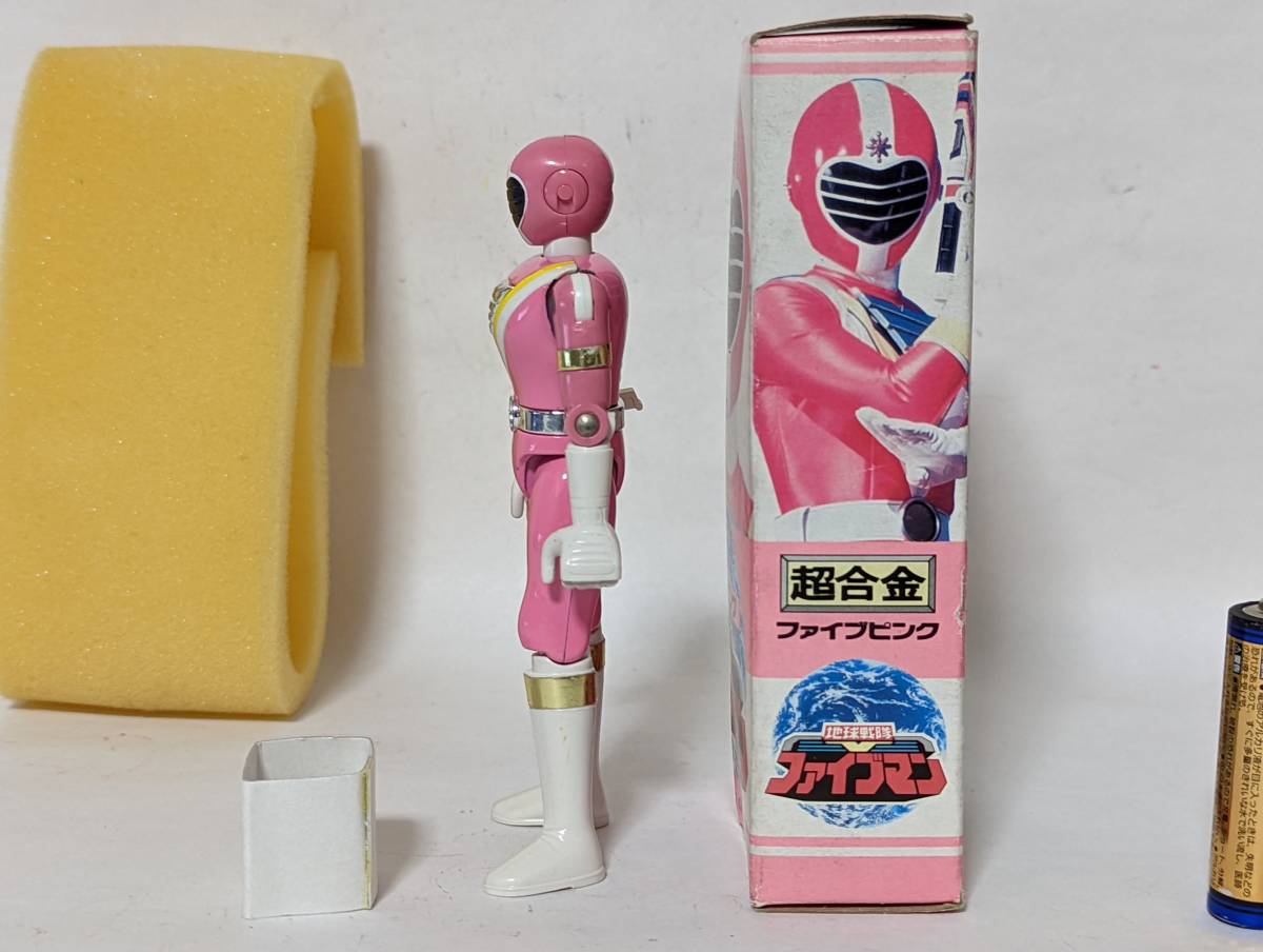 バンダイ 地球戦隊ファイブマン ファイブピンク 星川数美 超合金 1990年 当時物 箱付属 2956 超合金 売買されたオークション情報 Yahooの商品情報をアーカイブ公開 オークファン Aucfan Com