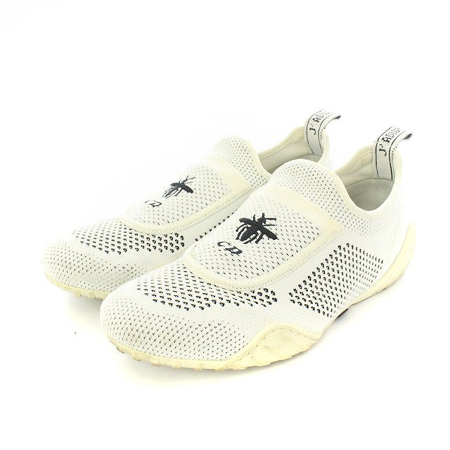 クリスチャンディオール Christian Dior スニーカー シューズ BEE刺繍 メッシュ ローカット 37 24cm 白 ホワイト /HZ28 レディース Christian Dior クリスチャン・ディオール レディーディオール LVMH (メゾン