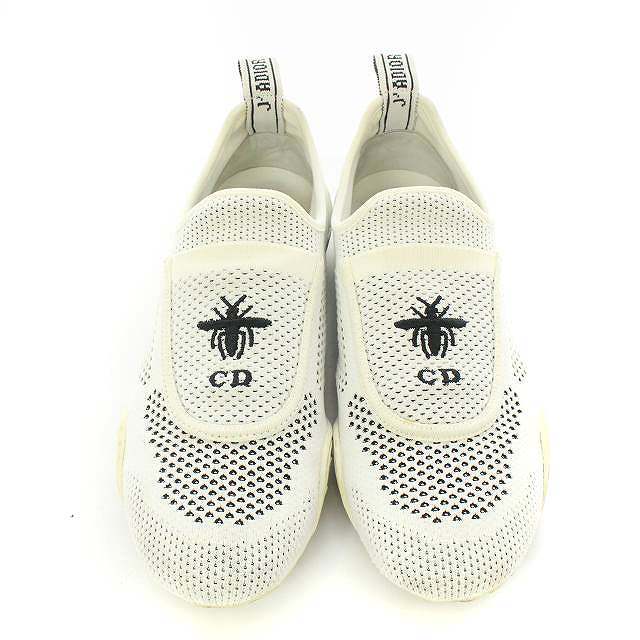 クリスチャンディオール Christian Dior スニーカー シューズ BEE刺繍 メッシュ ローカット 37 24cm 白 ホワイト /HZ28 レディース Christian Dior クリスチャン・ディオール レディーディオール LVMH (メゾン