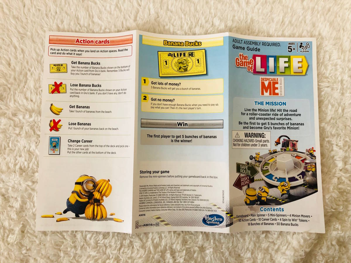 the Game of LIFE MINION English Version ミニオン おもちゃ 人生