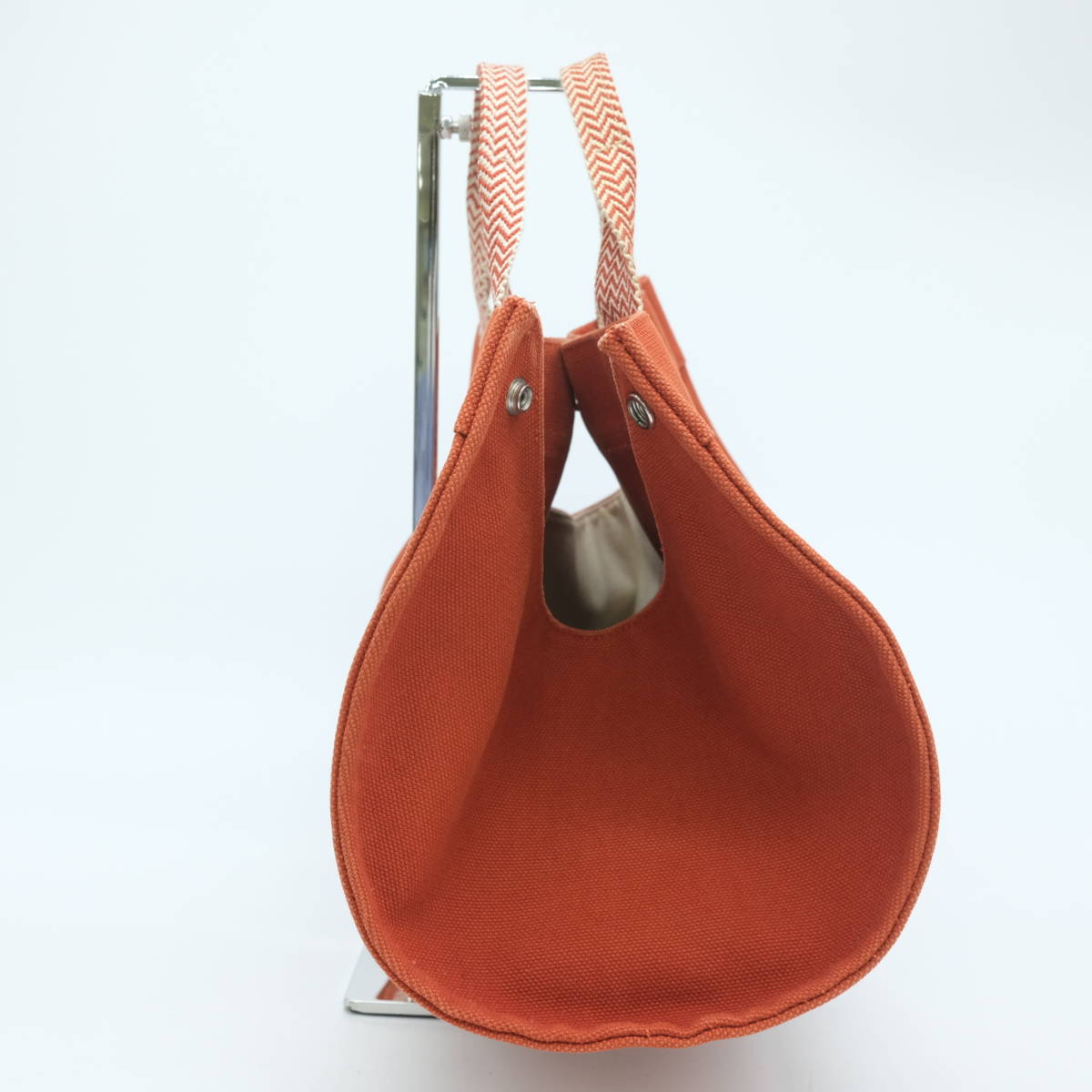 HERMES 　エルメス　カンヌpm　　トートバッグ　オレンジ系 HERMES エルメス カンヌ PM キャンバス トートバッグ ハンドバッグ