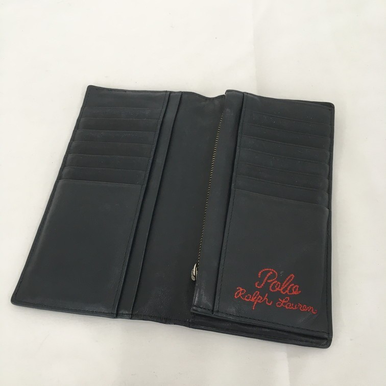 1462584】財布 Polo Ralph Lauren ポロラルフローレン 長財布 ネイビー 