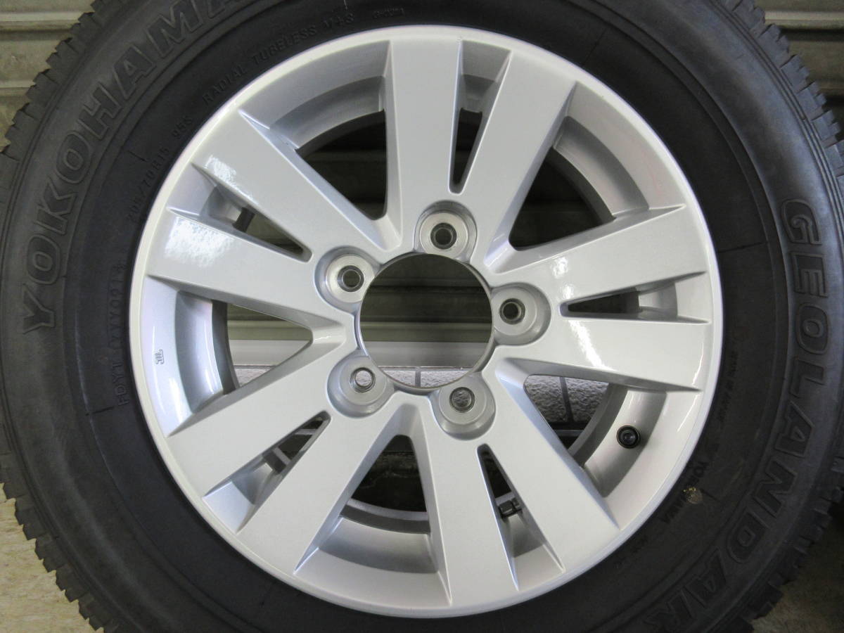 売り切り！ 美品 ジムニーシエラ等 205/70R15 15×5.5JJ 139.7×5穴 ハブ 