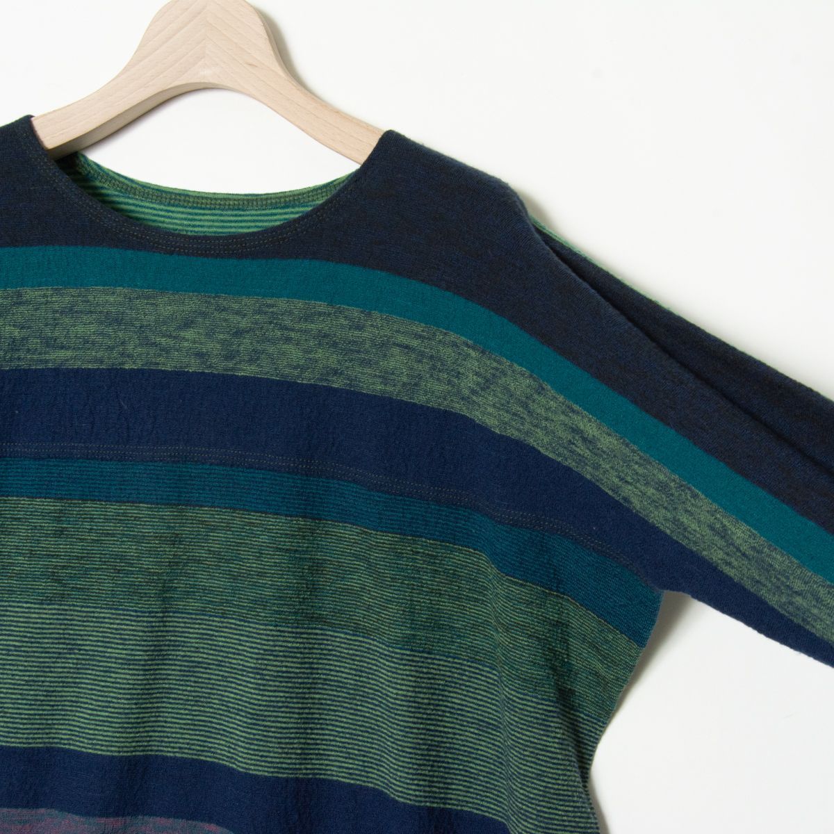 JURGEN LEHLヨーガンレール ウール100%マルチボーダーニット M