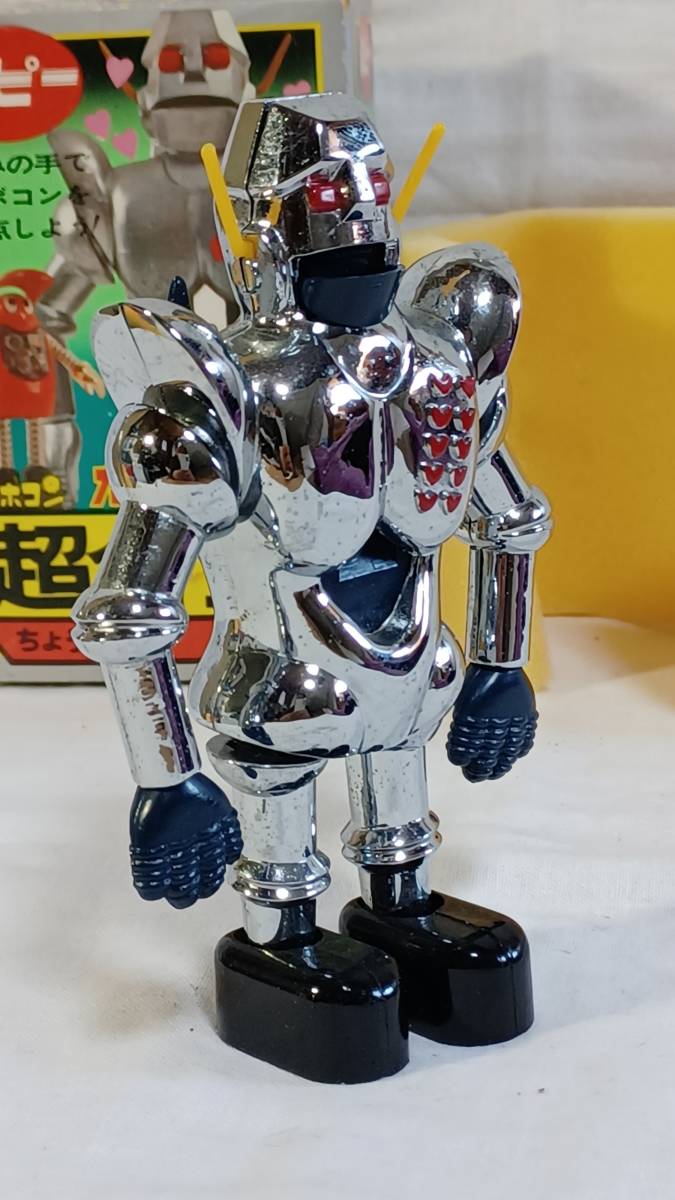ポピー 超合金「ガンツ先生」箱付き メッキ品 70年代当時もの がんばれ