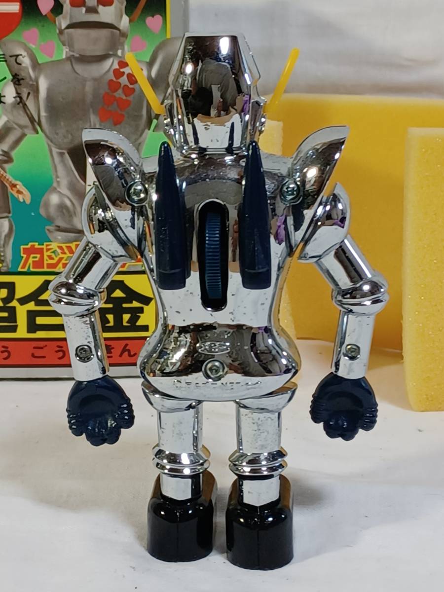 ポピー 超合金「ガンツ先生」箱付き メッキ品 70年代当時もの がんばれ
