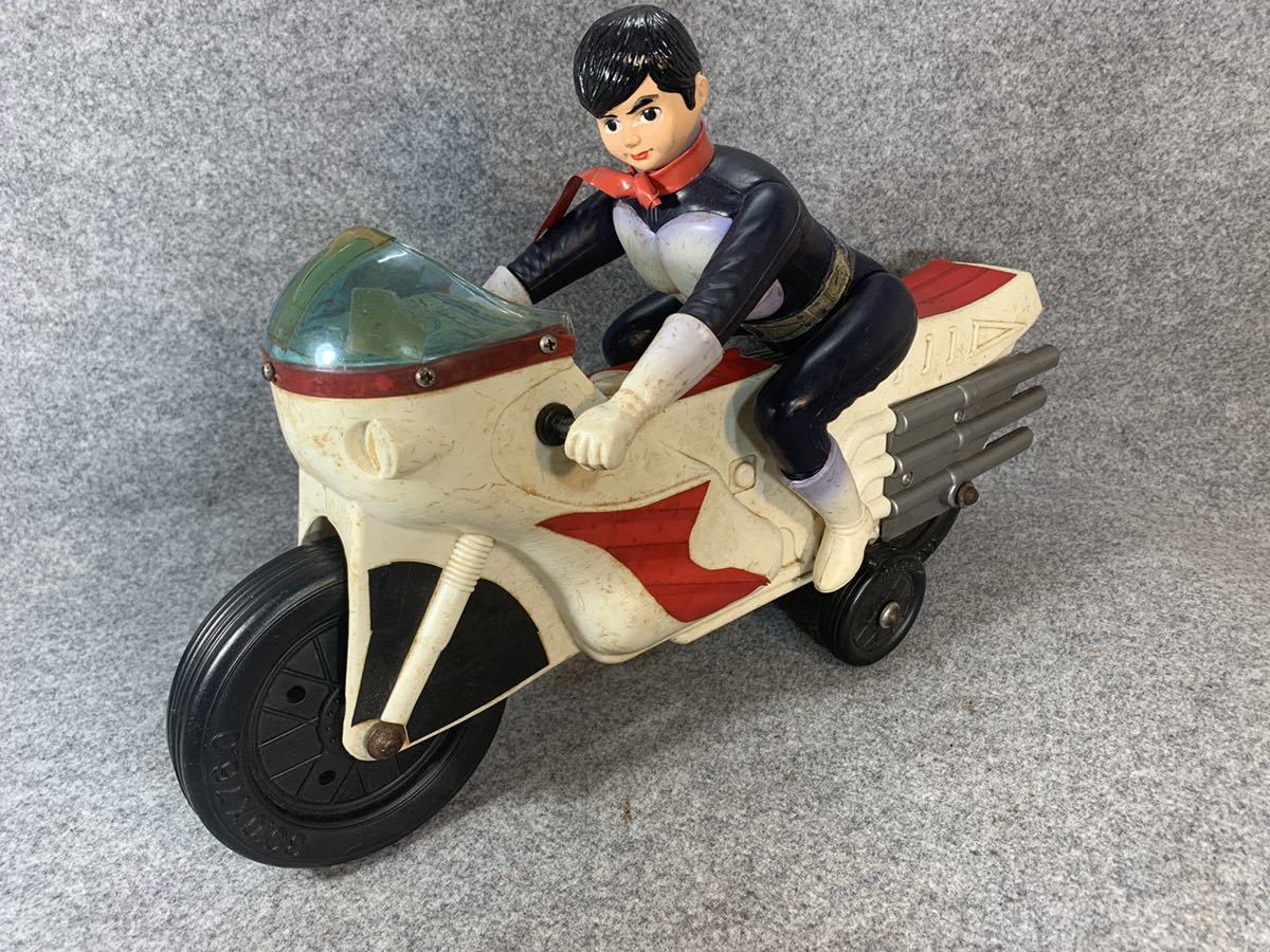 タカトク 仮面ライダー1号 サイクロン号 ソフビ 当時物 玩具