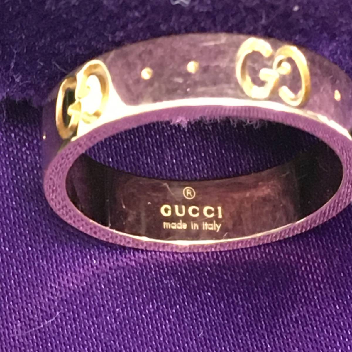 グッチ GUCCI GG アイコンリング AU750 K18YG イエローゴールド 指輪 5