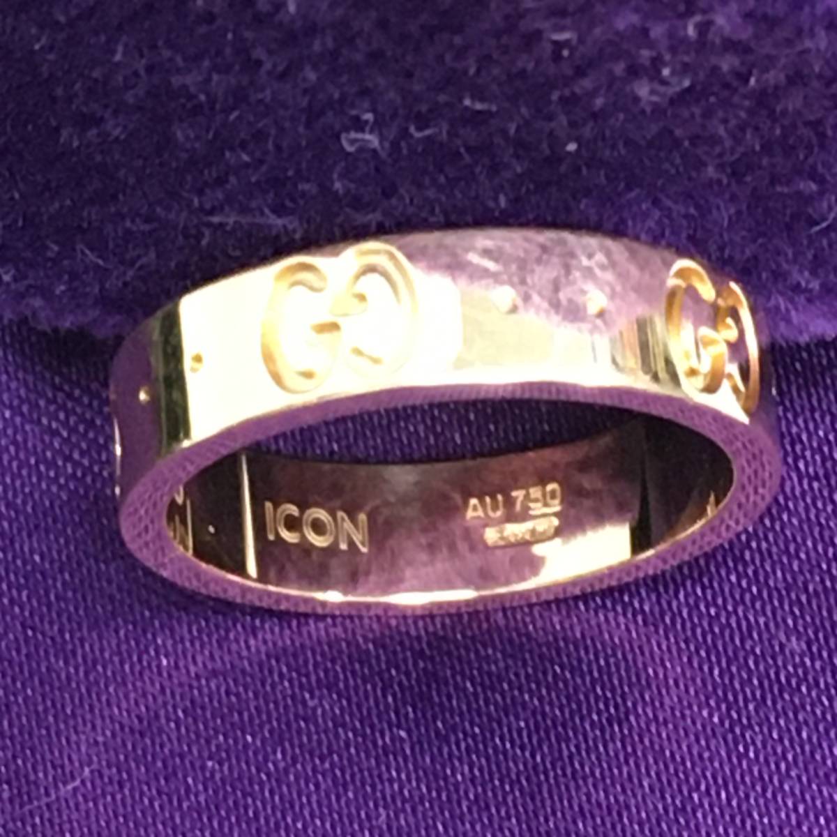 グッチ GUCCI GG アイコンリング AU750 K18YG イエローゴールド 指輪 5