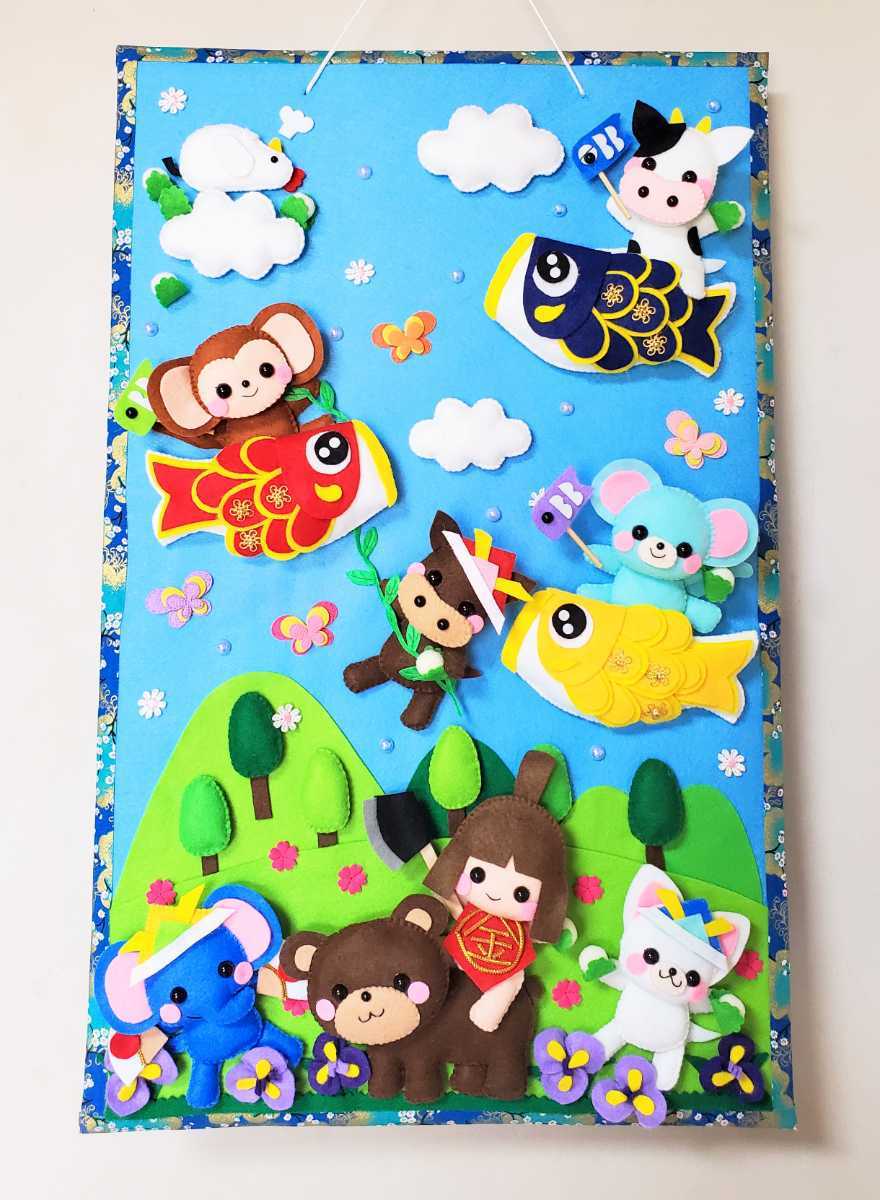 petit chaleur*ハンドメイド*フェルト*リース*タペストリー* 七福神