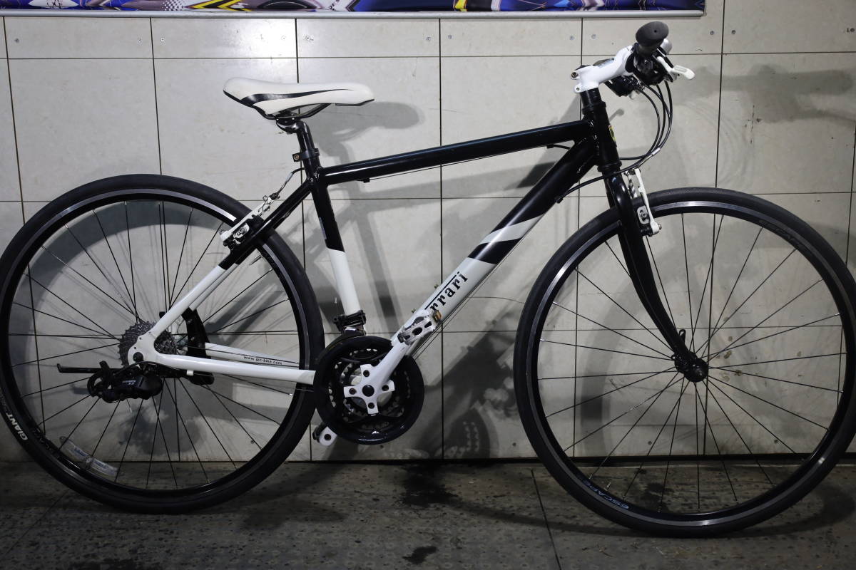 良品！フェラーリFerrari 700C アルミ SRAM21速 460mm クロスバイク (M  
