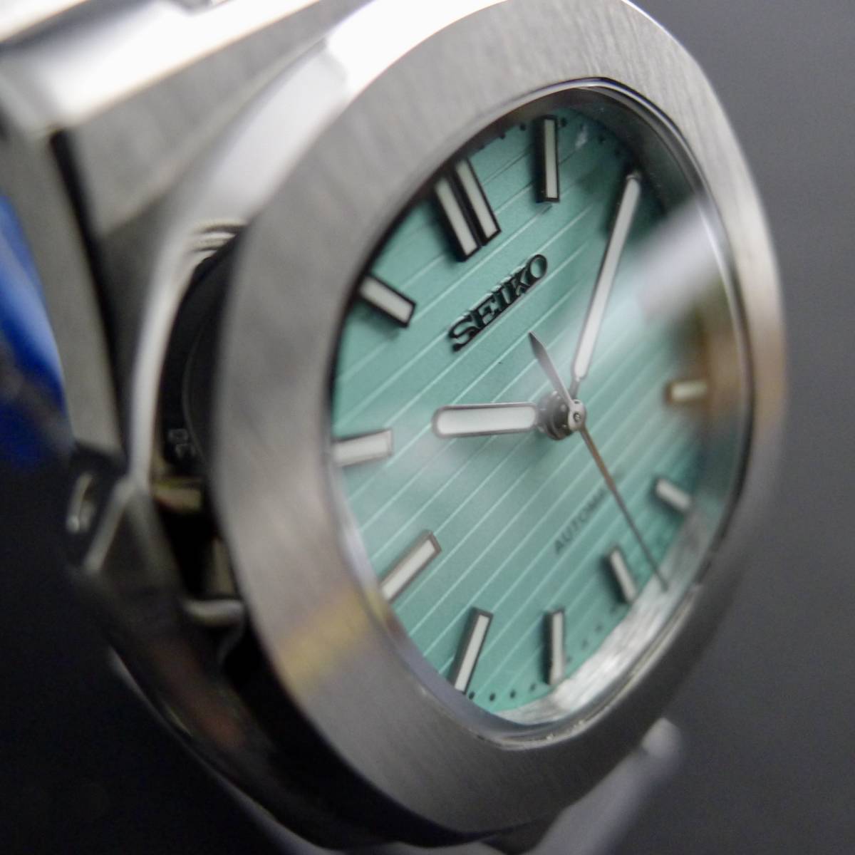 SEIKO MOD カスタム腕時計 ノーチラス・ティファニーブルー文字盤風