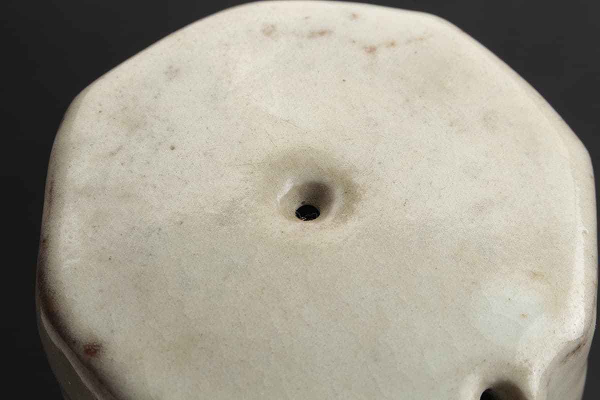 朝鮮古美術 | 李朝 HU189 李朝白磁八角水滴 幅8cm 重195g・李朝水滴