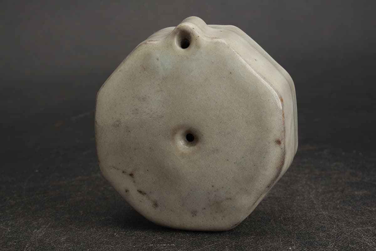 朝鮮古美術 | 李朝 HU189 李朝白磁八角水滴 幅8cm 重195g・李朝水滴