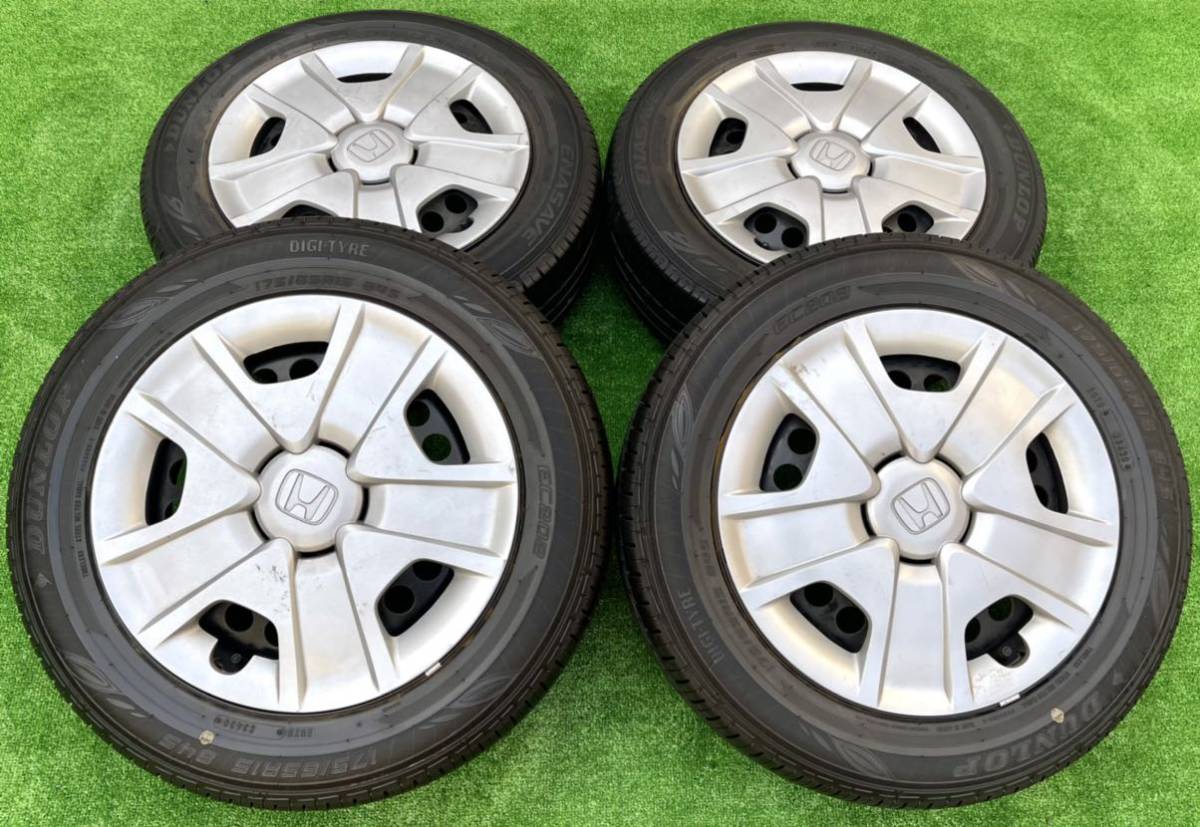 ホンダ フィット 純正 15インチ スチールホイール＆ DUNLOP 175/65R15 