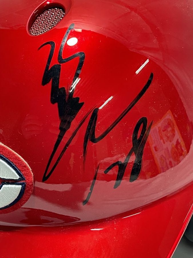 広島カープ 新井貴浩 ＃25 支給品 直筆サイン入り ヘルメット MIZUNO 