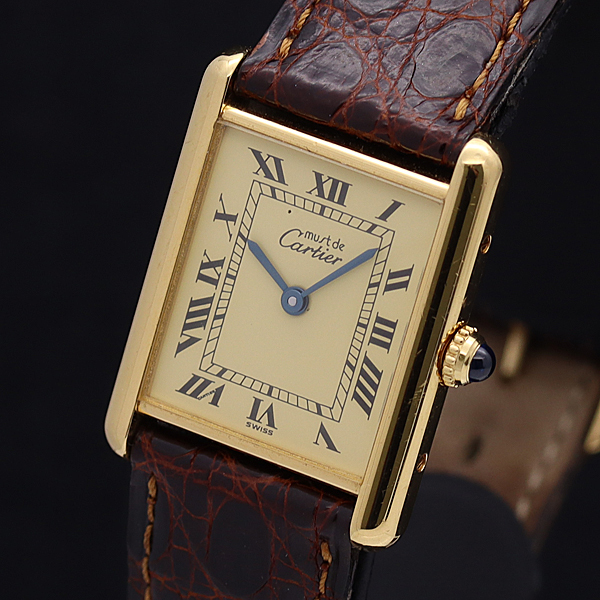 1円☆保証書付◎稼働【カルティエ 925】マストタンク ヴェルメイユ  