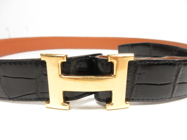 7hhヴィンテージ Hermes エルメス 長さ調節可能 P刻 クロコダイル ポロサス レザー コンスタンス ベルト メンズ ブラック 15ht1021 服飾小物 売買されたオークション情報 Yahooの商品情報をアーカイブ公開 オークファン Aucfan Com