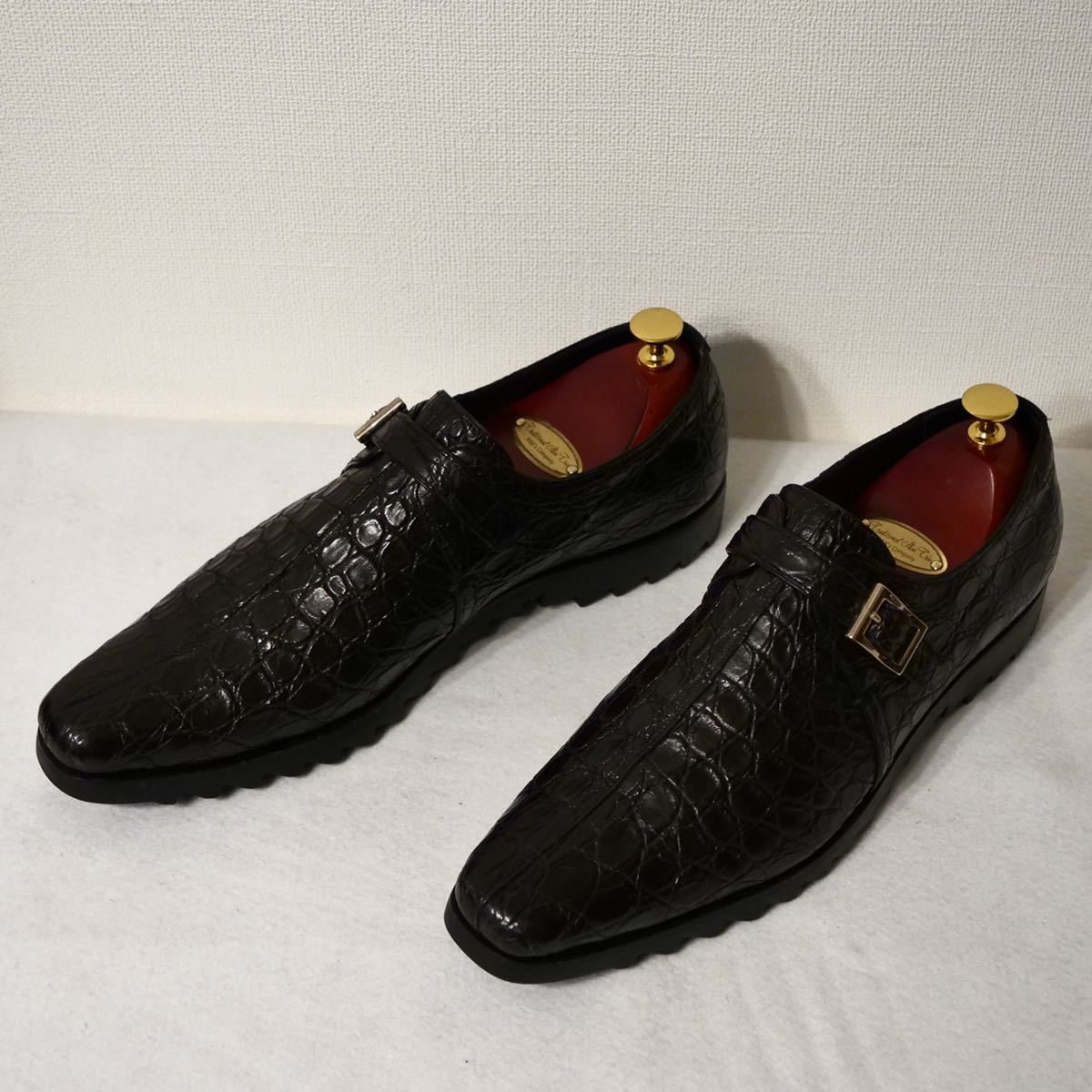 極美品/送料無料◎】PRADA プラダ リアルクロコダイル UK8 27.5cm相当 