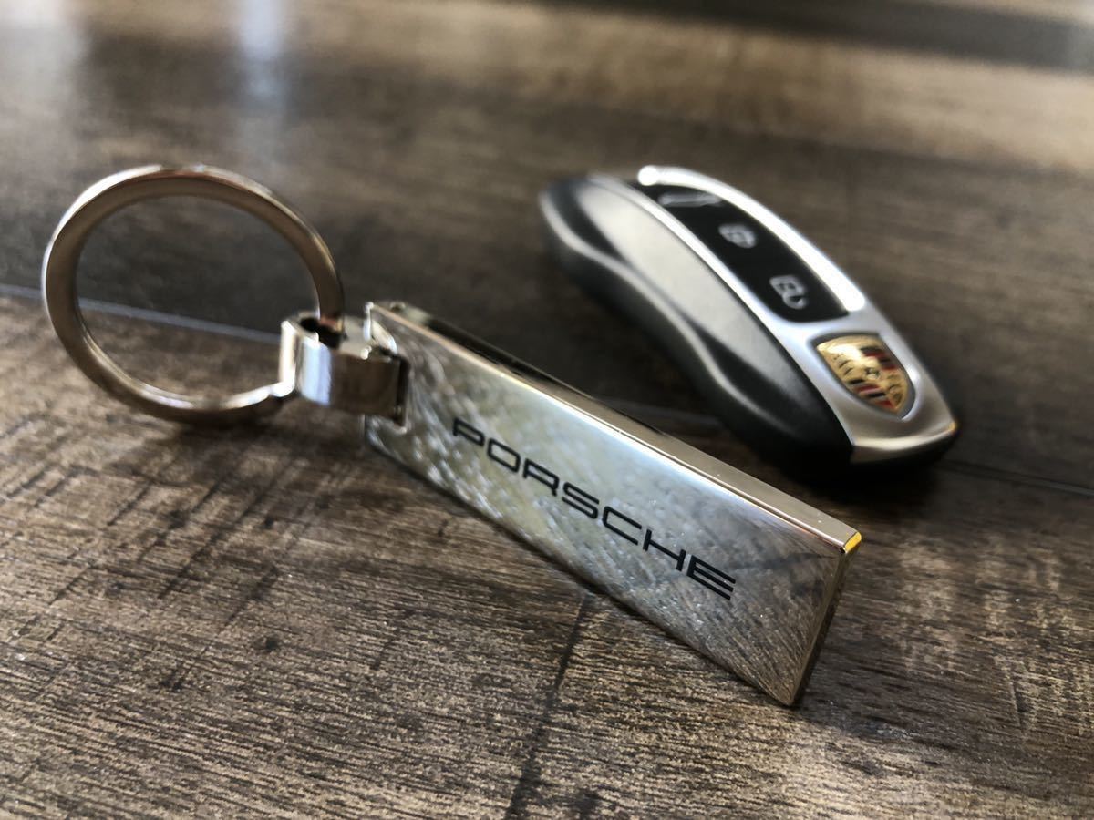 ☆Porsche ポルシェ オリジナル メタル キーホルダー キーリング 新品 