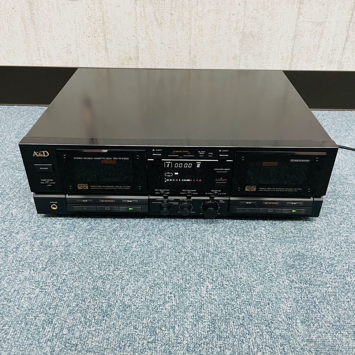 美品 A&D ステレオカセットデッキ GX-W4500 通電確認のみ i7424