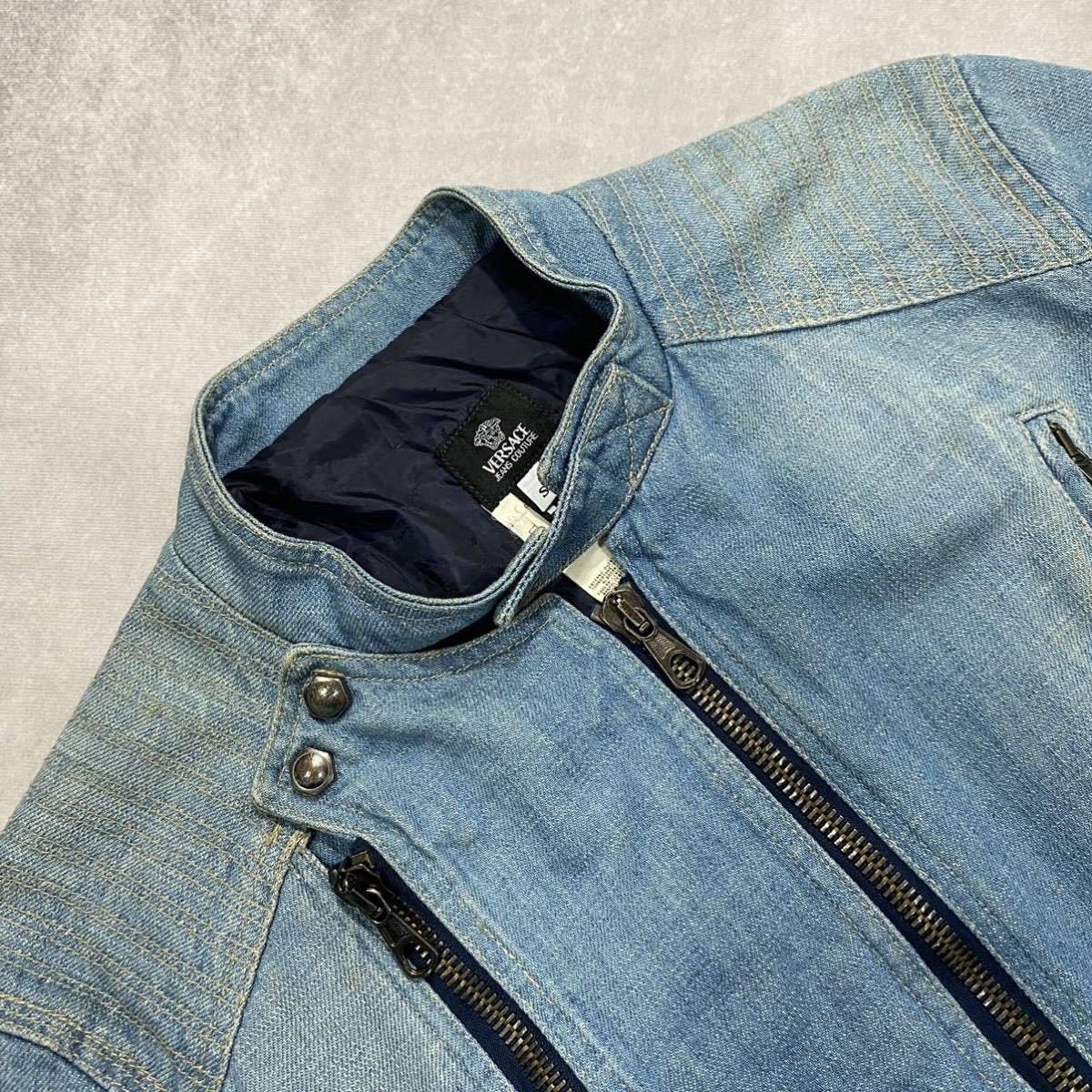 ヴェルサーチ/VERSACE JEANS COUTURE】デニムライダース ジャケット 