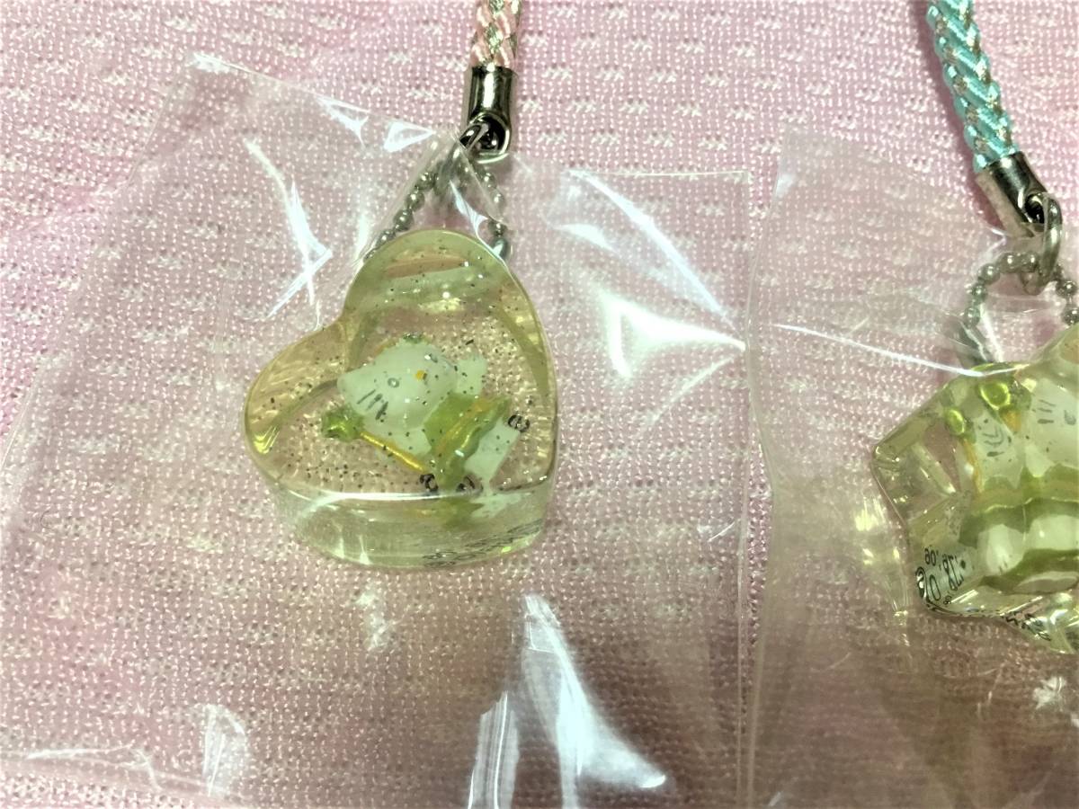 ハローキティ イルミネーションバージョン 0 四角レア ストラップオンライン フルセット ハローキティ☆アクリル根付け　イルミネーションバージョン3種セット　2006年