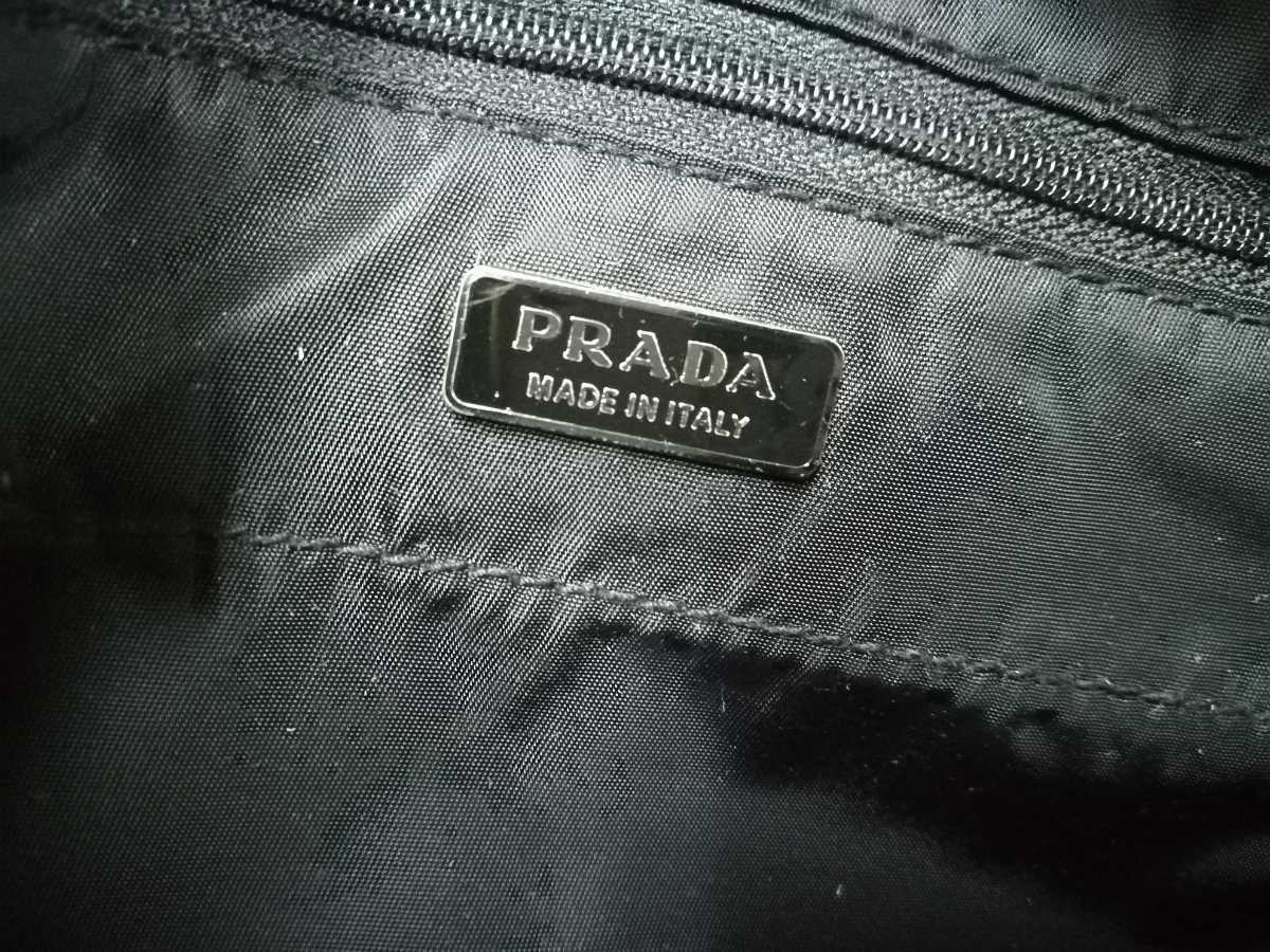 PRADA プラダ ハンドバッグ ブラック 三角ロゴ ナイロン 黒 バッグ 327 PRADA プラダ ナイロン 美品‼️PRADA 希少PRADA レザー