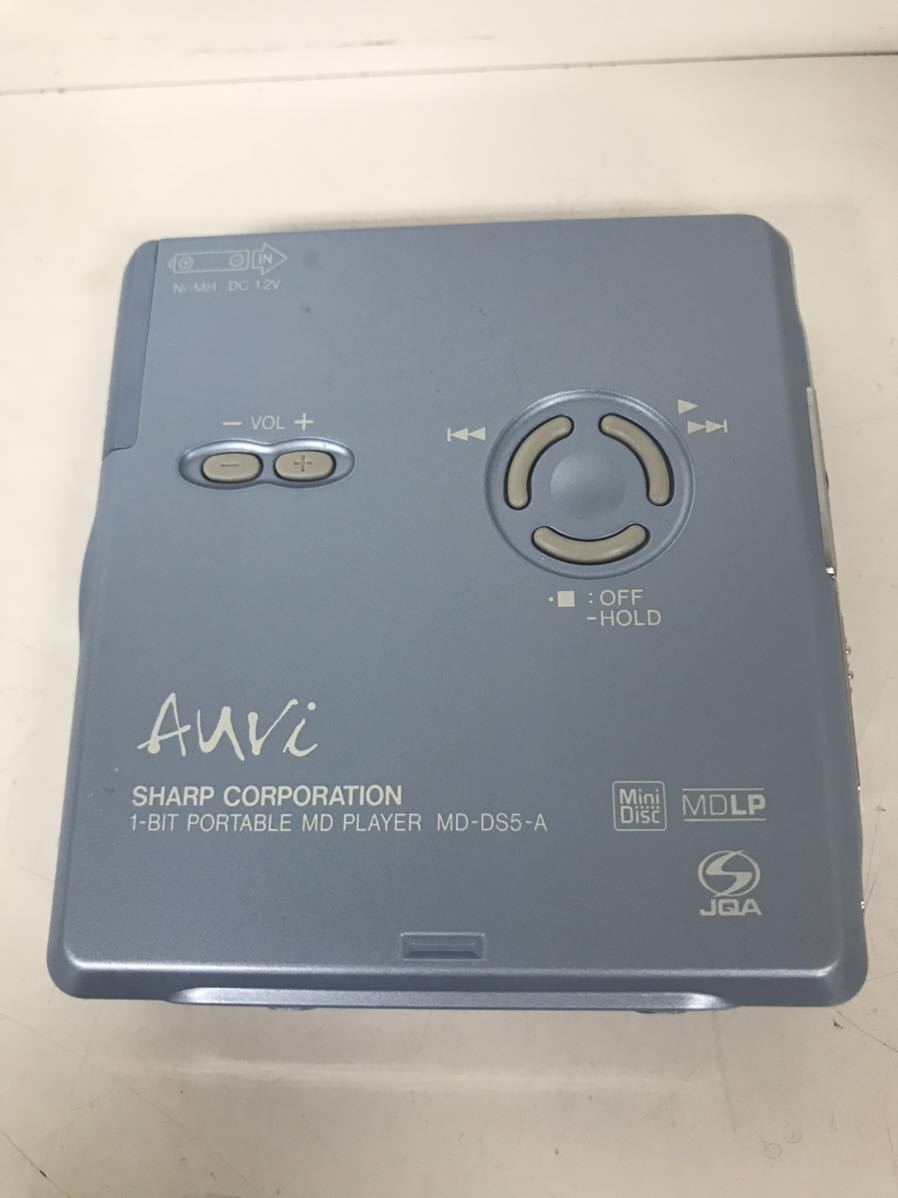 シャープ SHARP 1ビットポータブルMDプレーヤー MD-DS5 ブルー ミニ