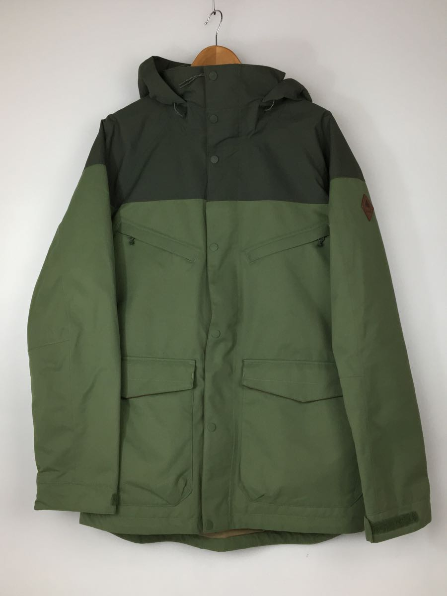 BURTON◆スノボ/スキー/ウェアー/M/グリーン/カーキ/10105VN834703/襟コーデュロイ