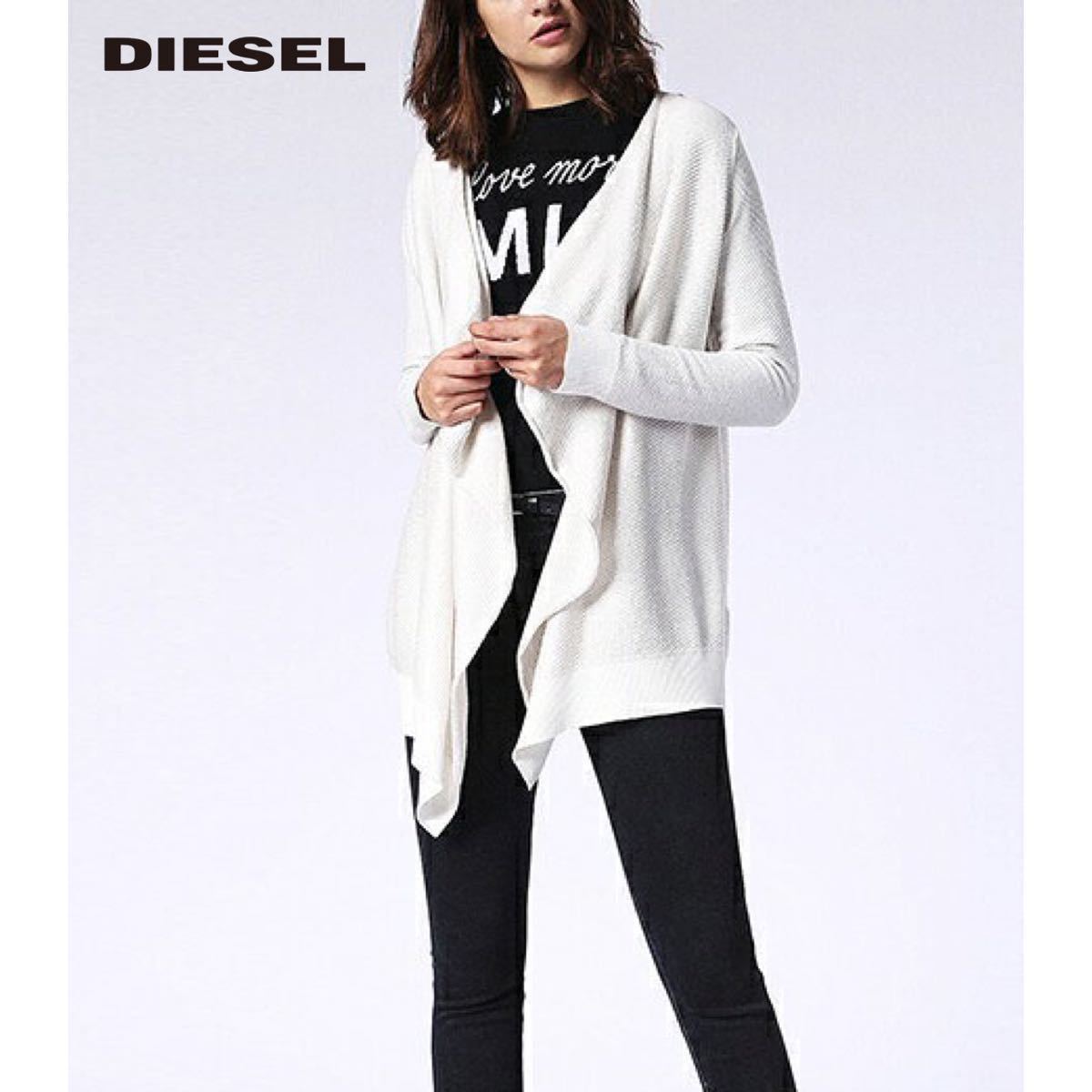 【格安，大得価】 タグ付き 定価27 500円 21dd DIESEL ディーゼル レディース ニット カーディガン ラメ糸混 ジャガード 星形 Sサイズ(セーター)｜売買されたオークション情報、yahooの商品情報をアーカイブ公開 - 女性用