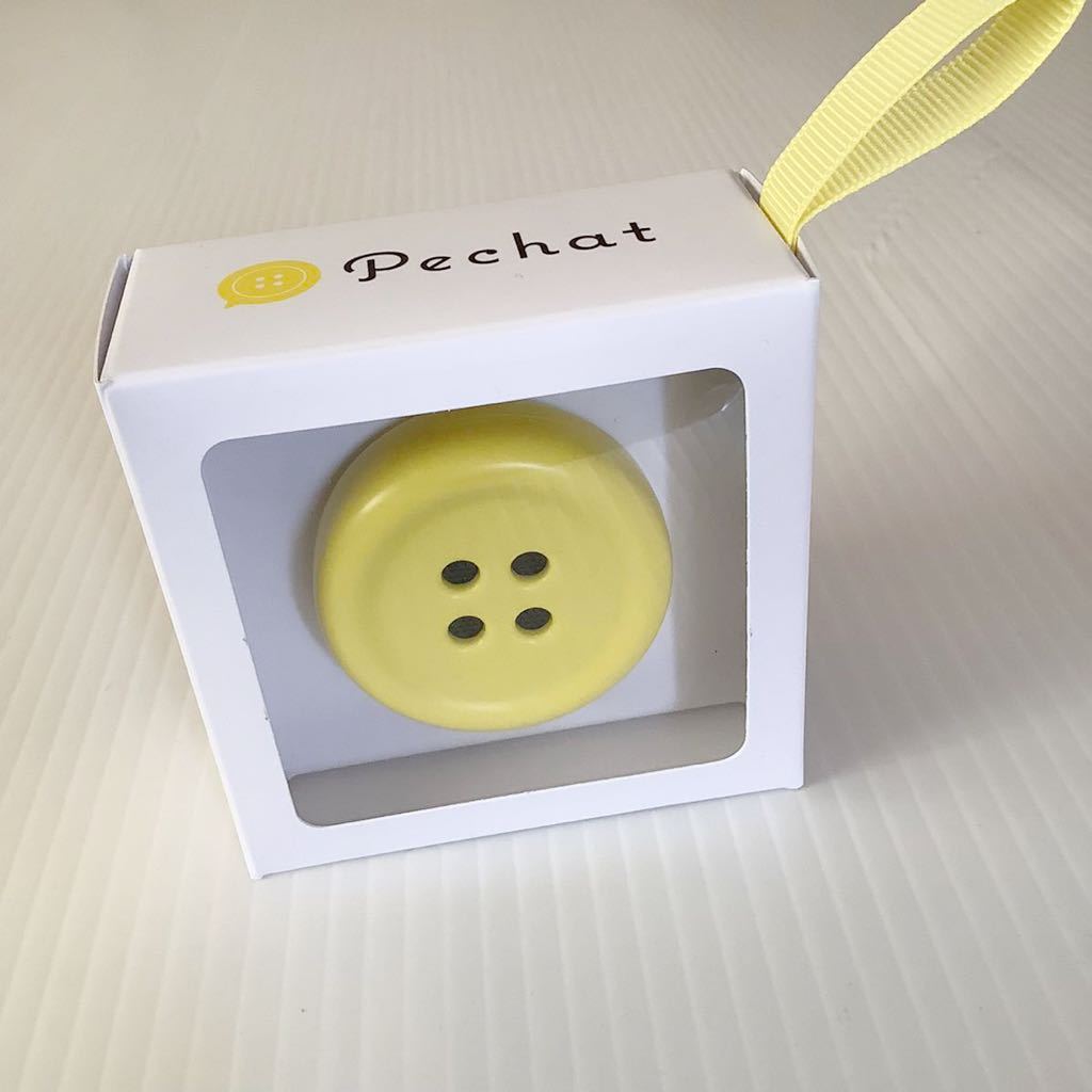 新品】Pechat ペチャット ボタン型スピーカー ぬいぐるみ イエロー 未