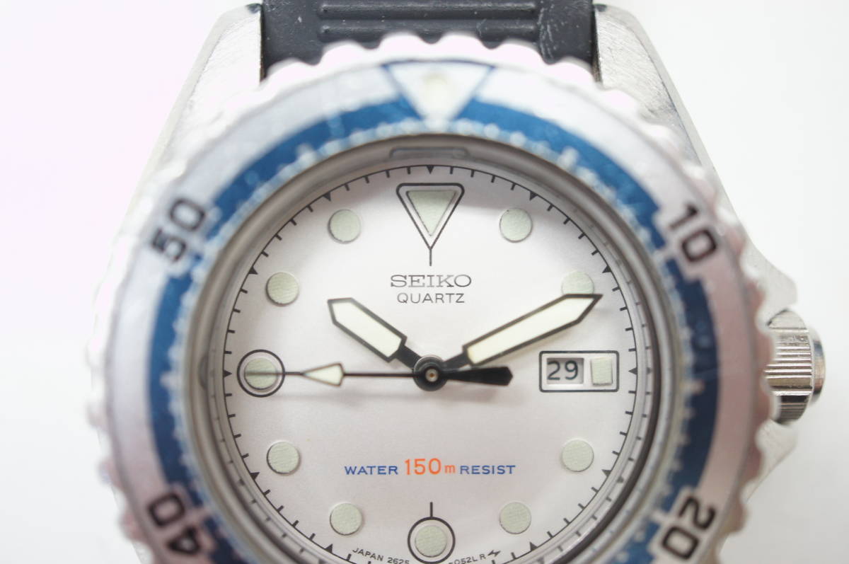 動作品◇ホワイト文字盤 SEIKO セイコー 150m ダイバー 2625-0170 