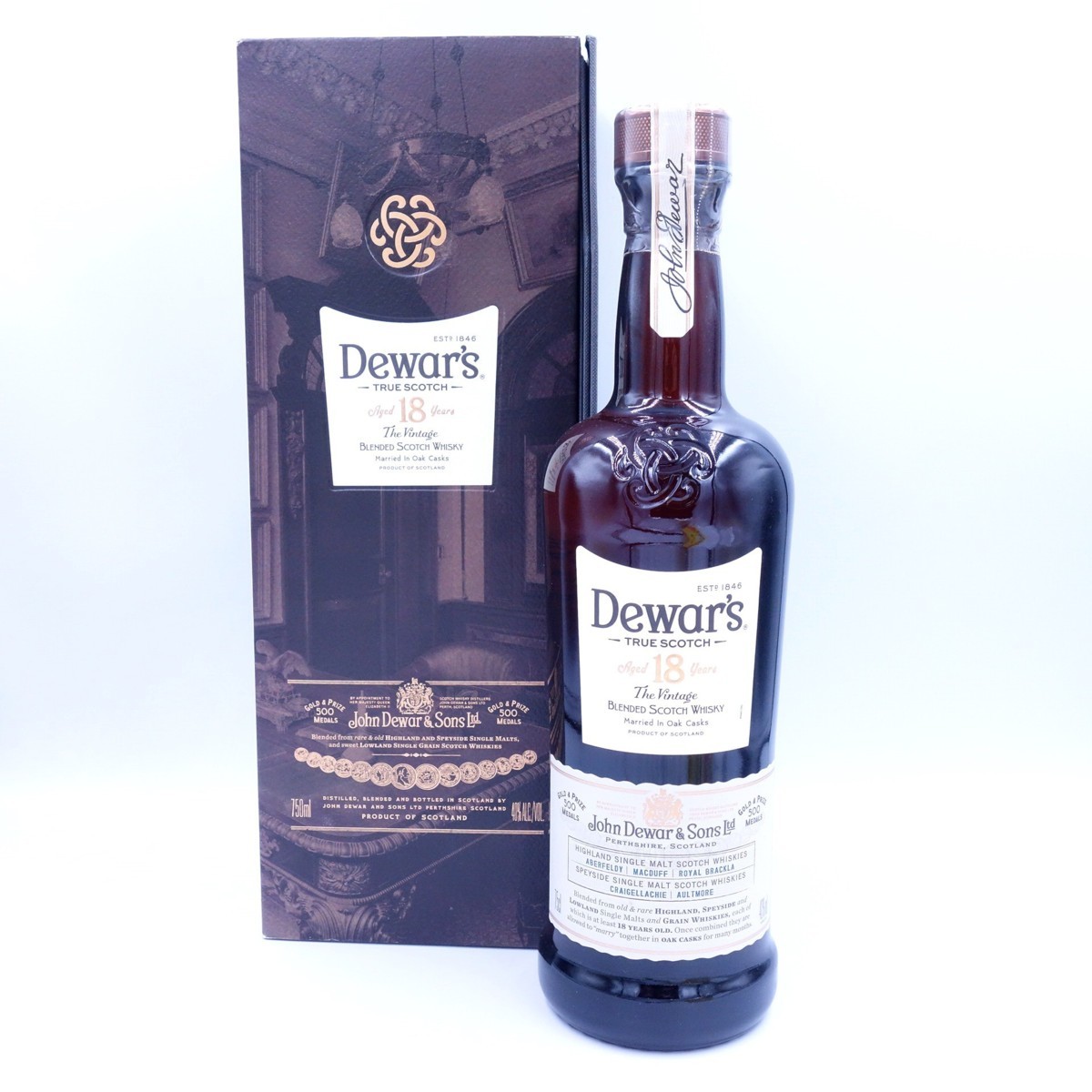 未開栓★ Dewar's デュワーズ 18年 ウィスキー 箱付き【W1】