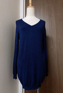 即決★チェリーポップ Cherry Pop ニット カットソー 長袖 Vネック Mサイズ　美品　紺色