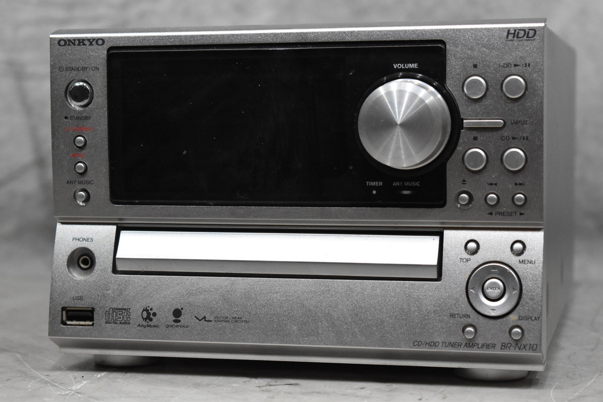 ONKYO BR-NX10 CD HDD ミニコンポ リモコン　マニュアル類付き オーディオ機器 ONKYO BR-NX10 CD HDD ミニコンポ リモコン マニュアル
