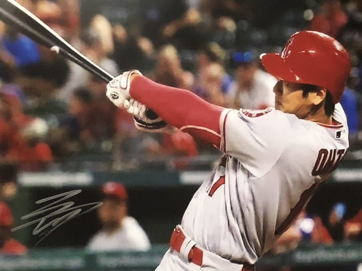 貴重 大谷翔平選手☆直筆サイン入りフォト写真☆サイズ6切り 