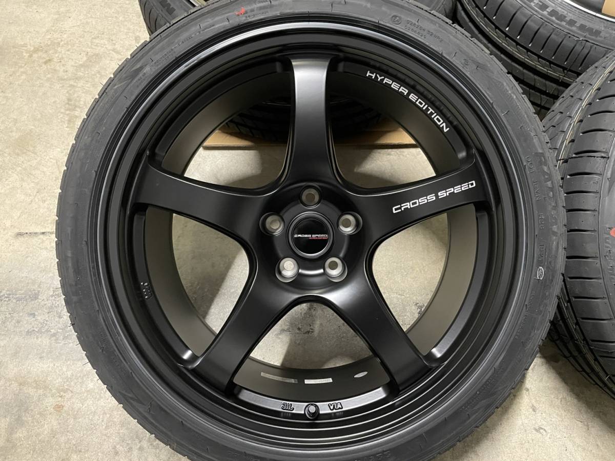 ☆スポーツカーサイズ☆18inch 8.5J +45 5H100 クロススピード CR5 225 