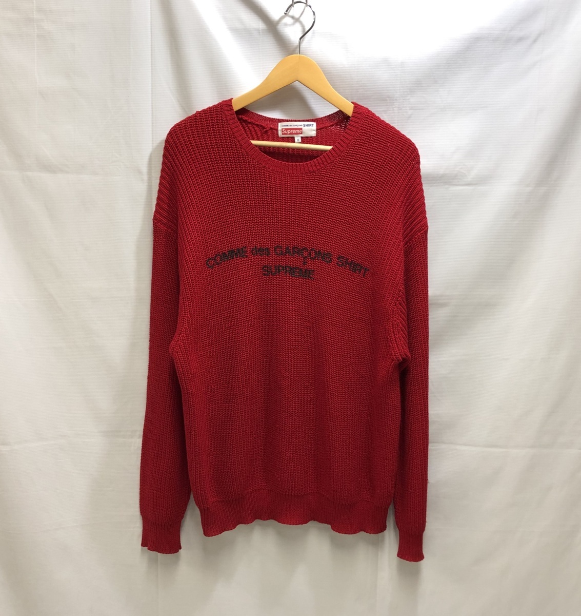 【お買い得，限定セール】 / Supreme &times; COMME des GARCONS SHIRT/ 18AW シュプリーム&times;コムデギャルソン セーター ニット size:M 毛玉有 良品 662(トップス)｜売買されたオークション情報、yahooの商品情報をアーカイブ公開 - 男性用