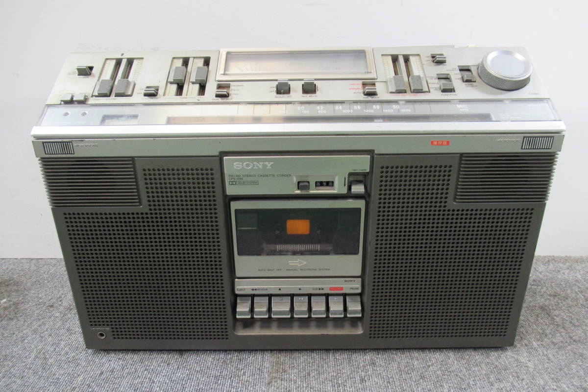 人気，最新作 Y43棚3 SONY ソニー CFS-686 ラジカセ STEREO CASSETTE-CORDER 昭和レトロ(ラジカセ)｜売買されたオークション情報、yahooの商品情報をアーカイブ公開 - オークファン ラジカセ