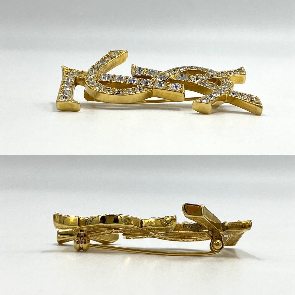 YVES SAINT LAURENT イブサンローラン YSL ブローチ ラインストーン ヴィンテージ アクセサリー P181 Saint SAINT | イヴ・サンローラン「氷の世界」着想の23年クリスマスコスメ ザ Laurent（イヴ・サンローラン）のクリスマス限定