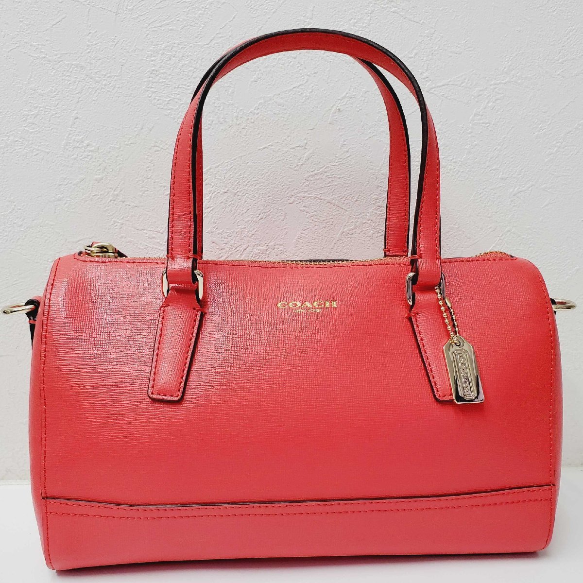 美品 COACH コーチ サフィアーノレザー 2way トートバッグ ブリーフ 