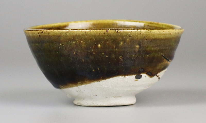 鯉江良二】秀逸作 オリベ茶碗 共箱 保証