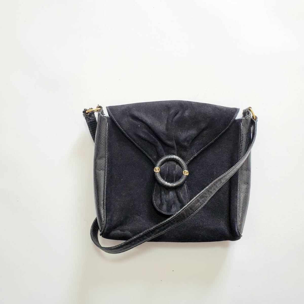クレスト OLD GUCCI Gucci紋章（ゴールドクレスト）について｜Vintage Shop レザー OLD GUCCI 希少　オールドグッチ　ゴールドクレスト　レア　チャーム　ショルダーバッグ　ブラック