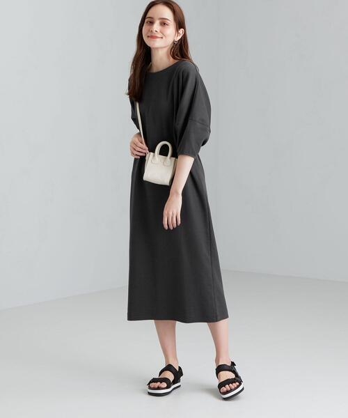 美品、袖立体ワンピース （極美品 21SS green label relaxing UNITED 