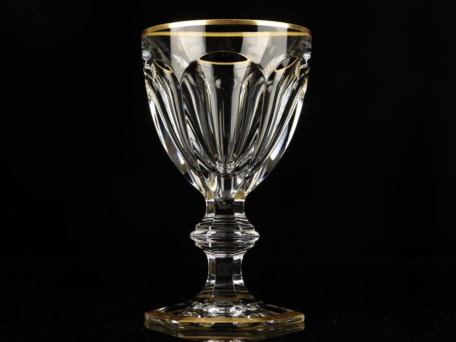 魁】Baccarat バカラ 金彩 アルクール ワイングラス ウォーターグラス 