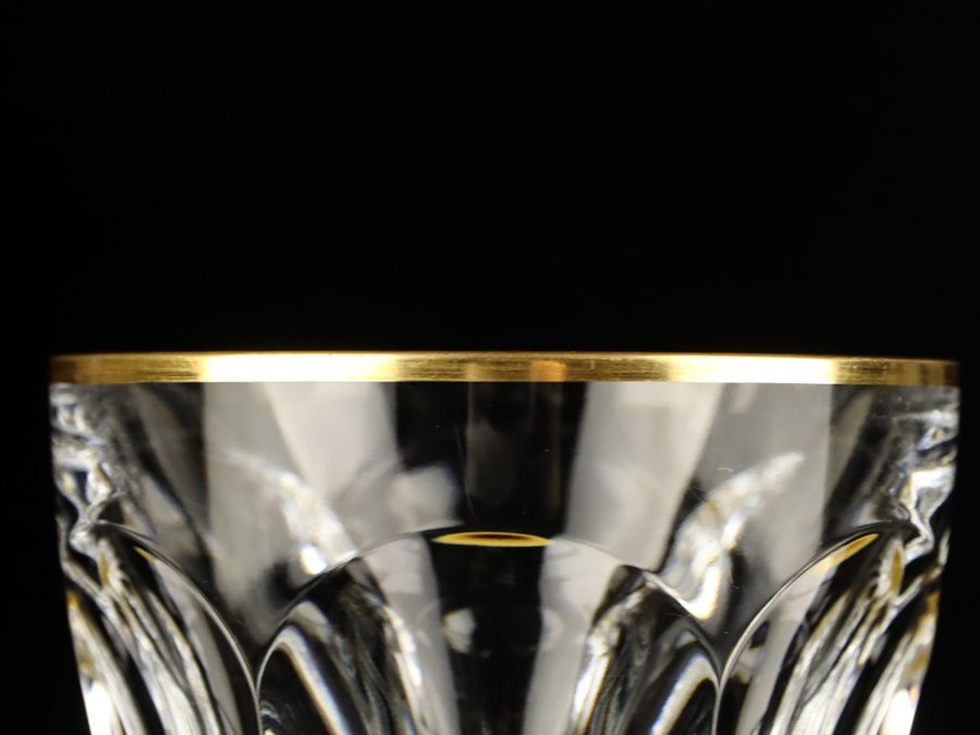 魁】Baccarat バカラ 金彩 アルクール ワイングラス ウォーターグラス 